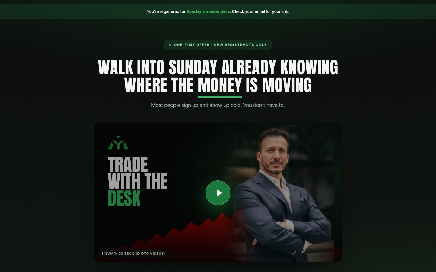One-time offer page preview