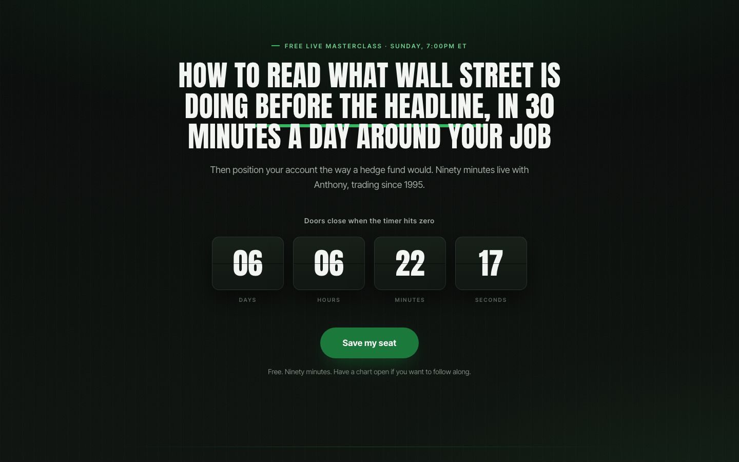 Registration page preview